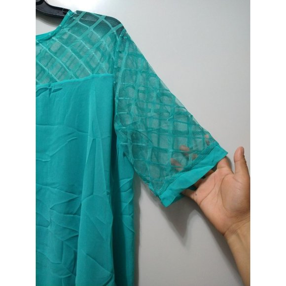 Layered Round Neck Chiffon Dress Size Large - Picture 7 of 10